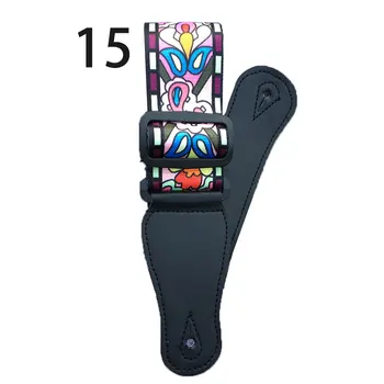 

Vintage Floral Printed Acoustic Electric Guitar Strap Electric Acoustic Bass Guitar Strap Belt Guitar Accessories Drop Shiping