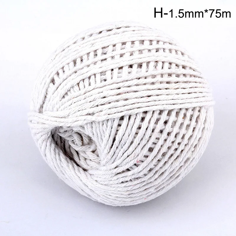 DIY Handmade Cotton Thread 1 Roll 75 Meters High Quality Rope Red