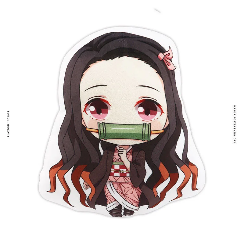 Аниме Demon Slayer: Kimetsu no Yaiba Kamado Tanjirou Agatsuma Zenitsu Косплей Кукла Плюшевая Мягкая Подушка игрушка подарок