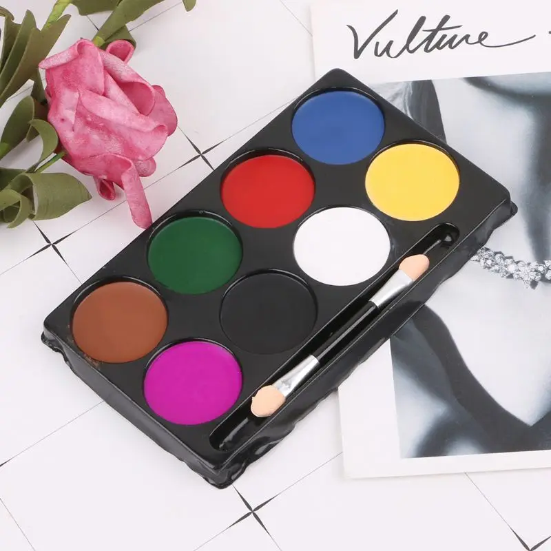 8 Colors Face Body Paint Palette Halloween Makeup Non-toxic Water Oil Christmas Party Fancy Dress Primer | Канцтовары для офиса и
