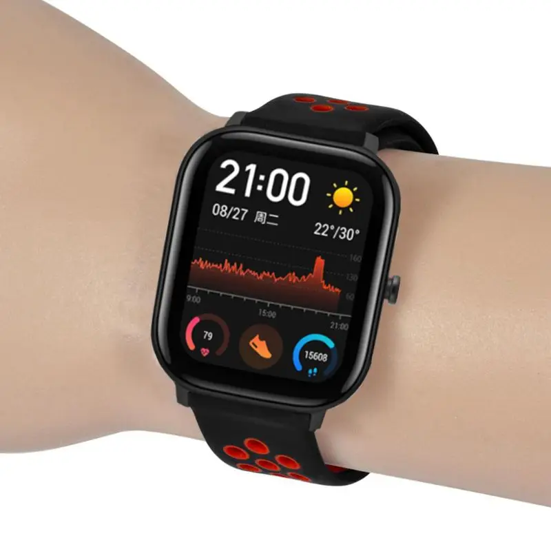 OOTDTYSoft силиконовый ремешок для наручных часов для Xiaomi Huami Amazfit GTS/GTR 42 мм часы