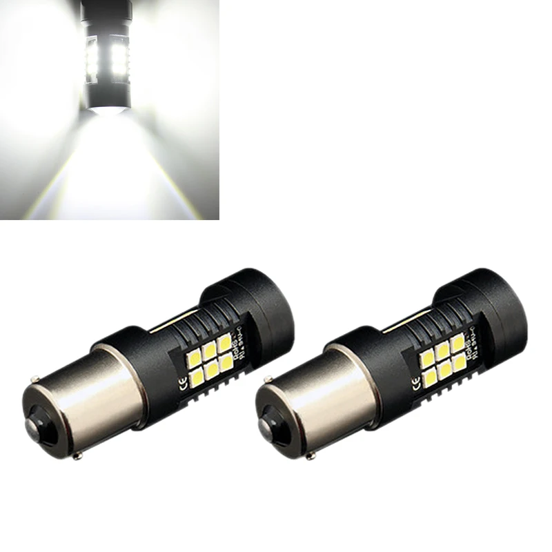 Комплект из 2 предметов 21 Вт Led 1156 Ba15S светодиодные лампы автомобиля светильник s 1200Lm сигнал поворота Стоп-сигнал светильник R5W 2835 светодиодов 12V 24V автомобилей лампы