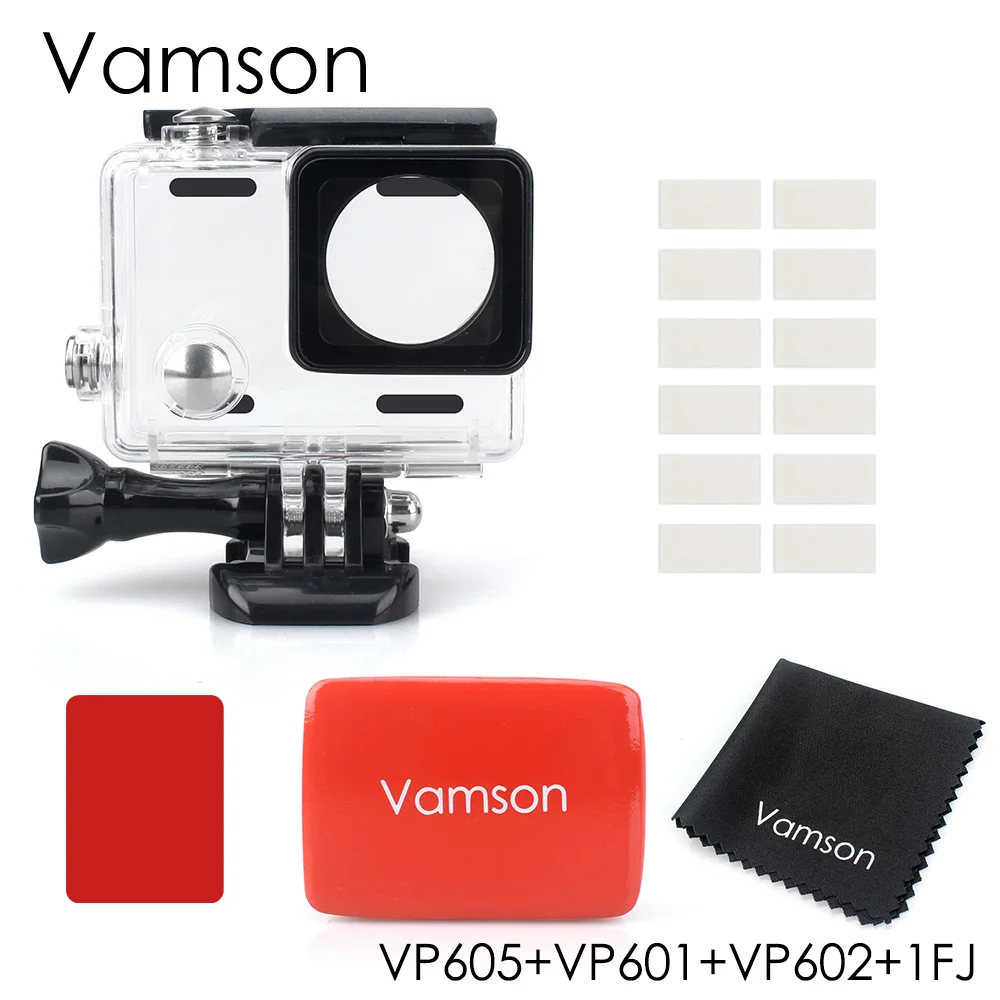 VP605-VP601-VP602 Vamson водонепроницаемый чехол для Go Pro Аксессуары для камеры Gopro Hero 4 3+ черный Кронштейн для серфинга дайвинга защитный корпус VP605 - Цвет: VP605-VP601-VP602