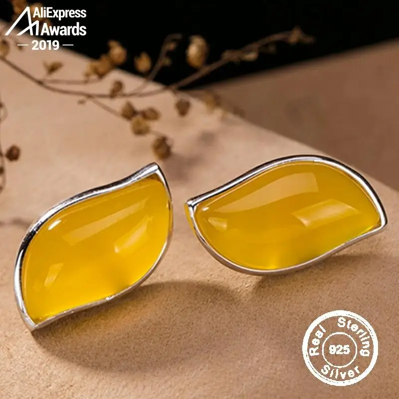 Серьги из серебра 925 пробы с изысканными полудрагоценными камнями | Украшения и