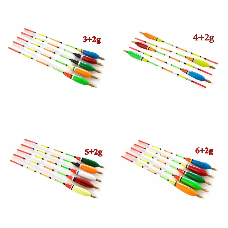 5 шт./компл. 6+ 2g рыбалка поплавок с Медь привести из бальзового дерева Деревянный Поплавок Пробка Рыбалка плавающий аксессуар для рыбалки