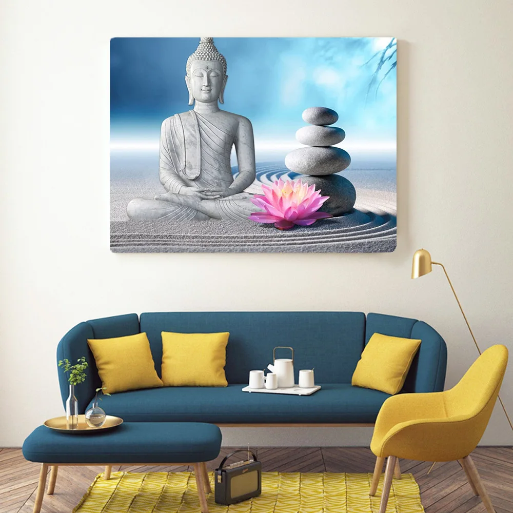 EverShine Full Kits Diamond Painting Buddha Stone Diamond Embroidery Religion Icon Mosaic Art Lotus Zen Decoration