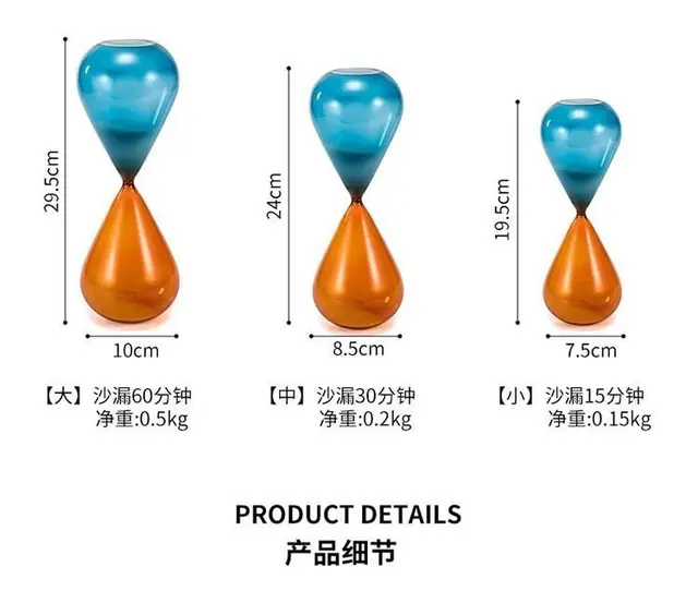 Two-Color Hourglass Timer – Decorative Sand Timer for Home & Kitchen 6