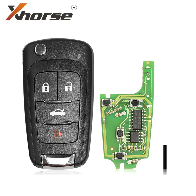 Xhorse VVDI2 провода пульт дистанционного ключа для Buick 4 кнопки пультов XKBU01EN ключ