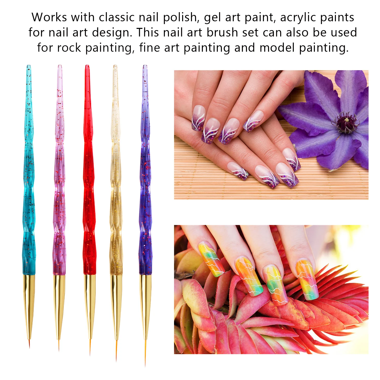 5 шт. выдвижная ручка для дизайна ногтей | Красота и здоровье