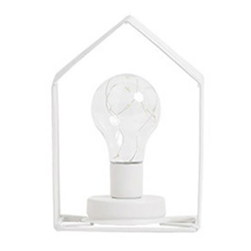 Винтажная лампочка USB Led Настольная лампа цветная железная декоративная настольная лампа для спальни прикроватная настольная лампа для чтения офисная настольная лампа - Цвет абажура: Белый