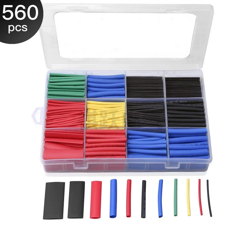 

560pcs Heat Shrink Tube Boxed Insulation Wire Bushing Heat Shrink Tube