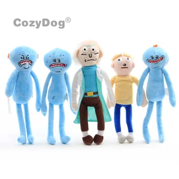 

5 Pcs/set 25-27 cm Anime Rick and Morty Plush Toys Peluche Cute Rick Sanchez Morty Smith Mr Meeseeks Doll Women Kids Gift