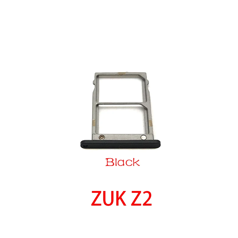 Micro Nano SIM держатель для карт лоток адаптер держателя слота разъем для lenovo ZUK Z2/K5 Note/K6 power - Цвет: For ZUK Z2 Black