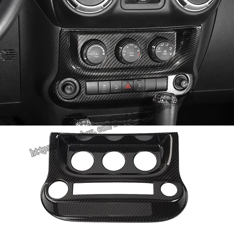 Для Jeep Wrangler JK 2011- углеродное волокно стиль интерьер воздуха на выходе украшения Чехлы отделка