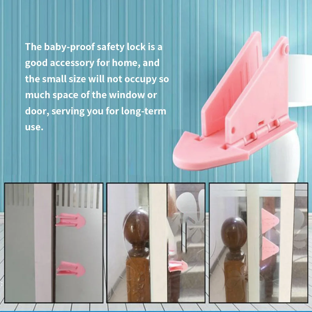 Baby Protection Lock Sliding Door Window Safety Butterfly Sliding Locks Anti-Pinch Wardrobe Locking 1pcs cabinet lock,child lock,safety lock,door window lock