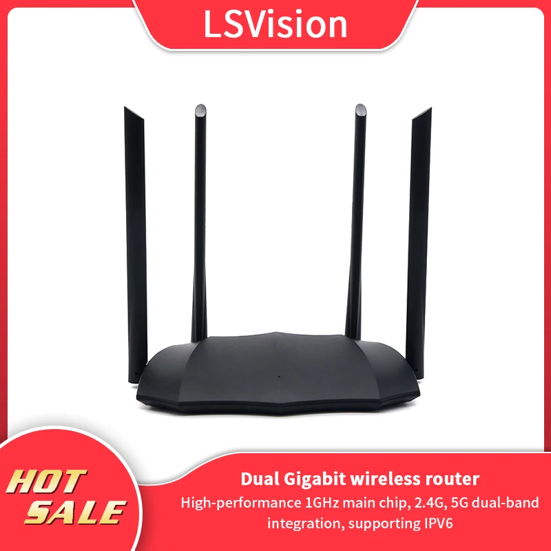 Беспроводной маршрутизатор LSvision LS8 AC1200M с антенной 4*6 дБи двухдиапазонный