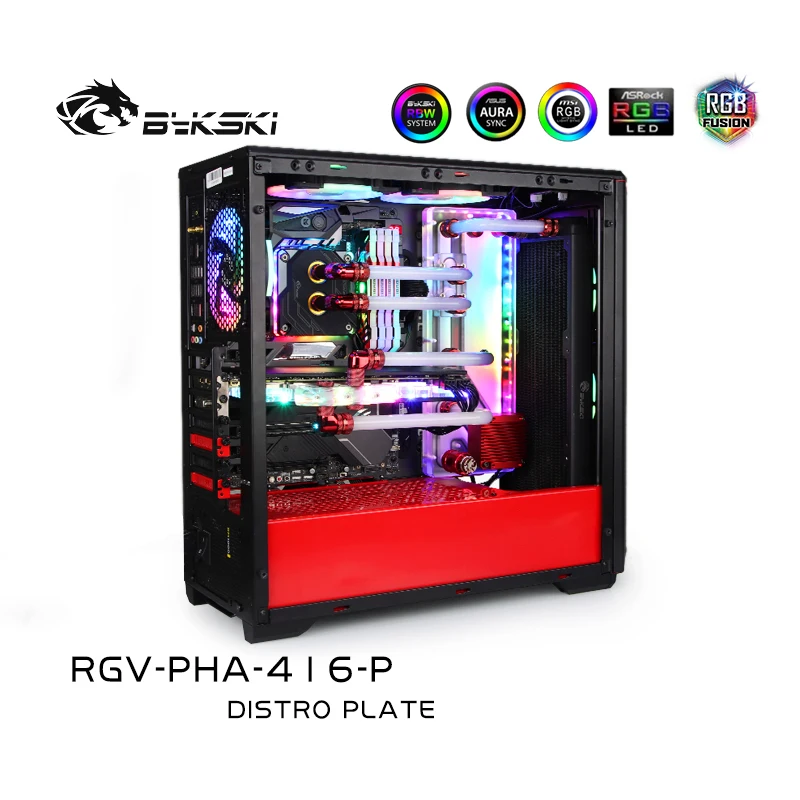 Bykski RGV PHA 416 P доски для водных путей PHANTEKS чехол Intel CPU Water Block & Single GPU