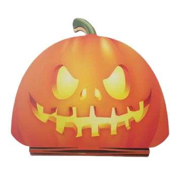 

Practical Color Changing Home Paper Lamp Halloween Pumpkin Shape Led Table Foldable Book Reading USB Charging Sleep Night Light