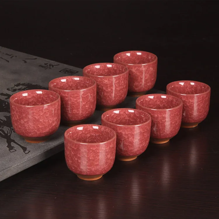 2 80 мл керамическая чайная чашка кракле глазури чашки Tazas De ceramic a Creativas китай чайная чашка путешествия чайный набор кунг-фу H046 - Цвет: 2