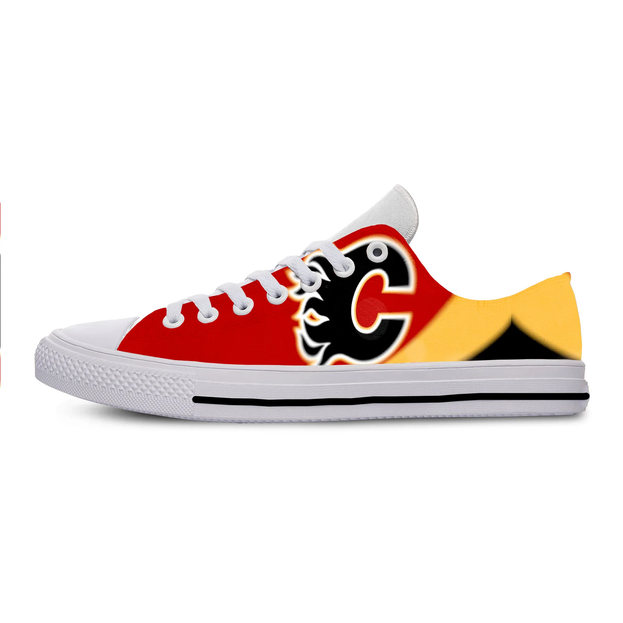 

2019 Men Women Comfortable Calgary Flames Unisex Summer Shoes Lace-Up Casual Sneakers
