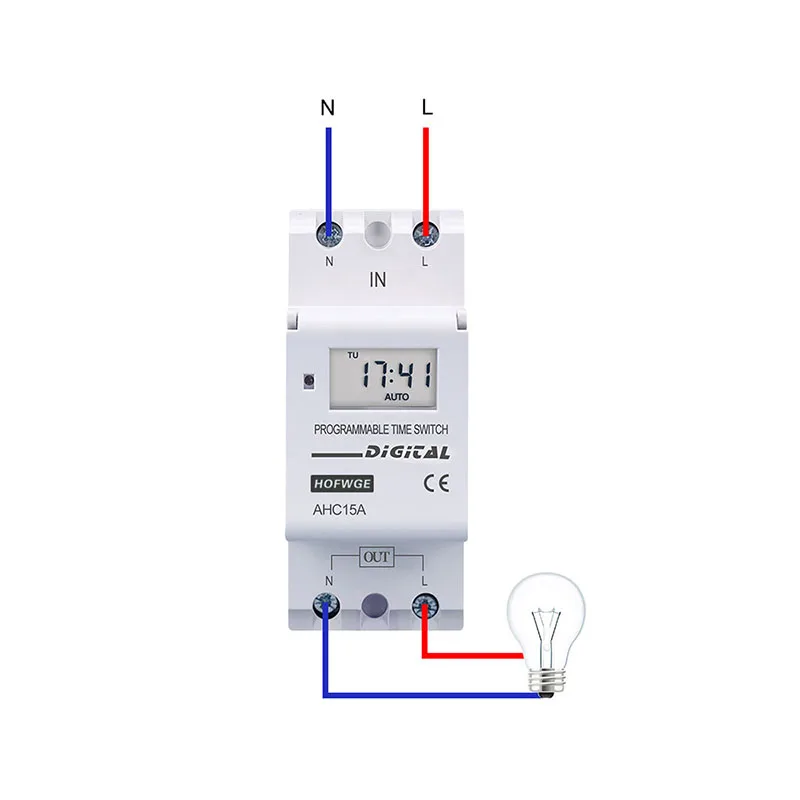 New type Din Rail 2 wire Weekly 7 Days Programmable Digital TIME SWITCH Relay Timer Control AC 220V 230V 12V 24V 48V 16A 4