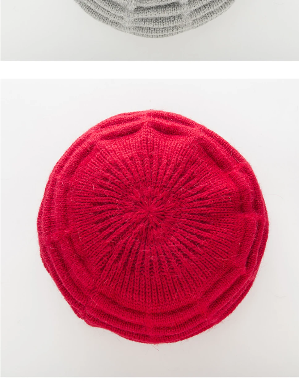 BEFORW New Knitted Warm Winter Wool Hats For Women Classic French Plus Velvet Beret Jacquard Casual Caps