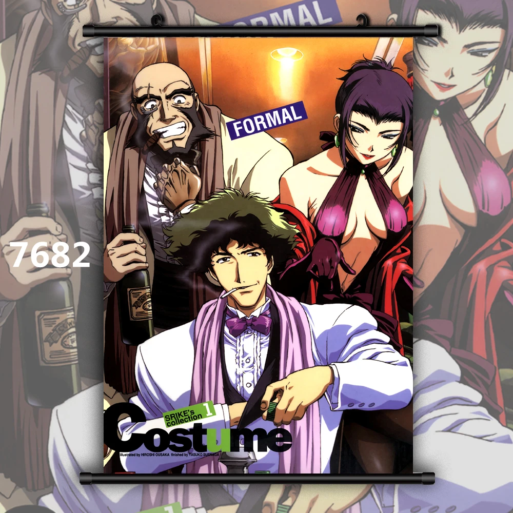 cowboy bebop spike spiegel faye valentine anime manga wall poster scroll painting calligraphy aliexpress