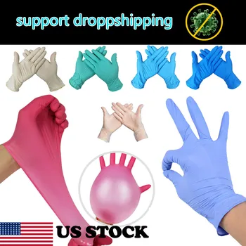 

10/50/100PCS Disposable Gloves Latex Dishwashing/Kitchen/Medical /Work/Rubber/Garden Gloves Universal Left and Right Hand