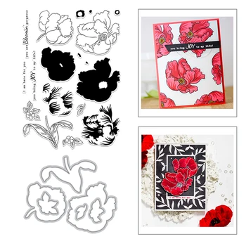 

2020 Hot Flower Leaf Mother's Day 2020 Hot Metal Cutting Dies Foil and Clear Stamps Scrapbooking Paper For Card Making Embossin