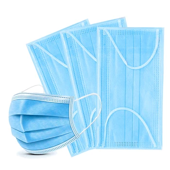 

50/100pcs 3 Laye Disposable Adult Women Men Facemask Nonwoven Elastic Earloop Care Breathable mask Dustproof Cover DropShipping