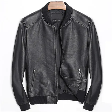 Cowleather Мужские моторы, коровья кожа, овчина, кожаные куртки, светильник, высокое качество, Мужская натуральная кожа, пальто, негабаритные, 4XL, уличная одежда, A926 - Цвет: Cowleather
