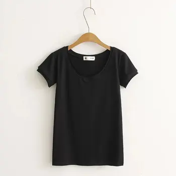 

100% Cotton High Quality Summer Fashion T Shirt Women T-shirts Female Casual Short Sleeve T-shirt Women