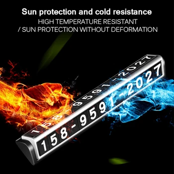

Car Parking Card Luminous Phone Number Plate Stickers Night Light Style Temporary Card Plate Phone Number Card