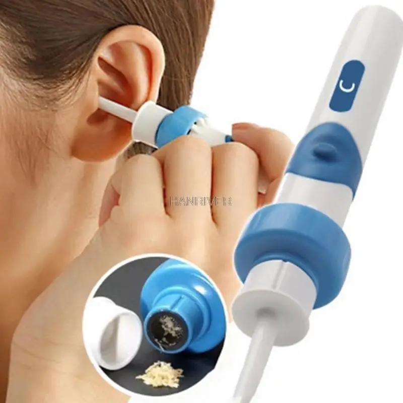 Electric Ear Vacuum Cleaner Wax Dirt Fluid Remover Painless Earpick Ear Cleaning Tools Safety Products - White