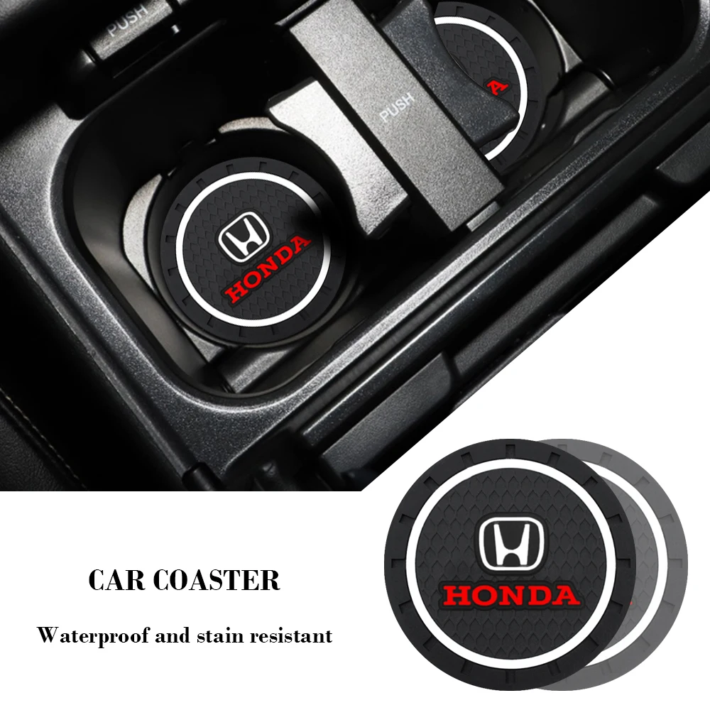 

2Pcs Car Coaster Slot Non-Slip Mat Silicone Epoxy Coaster Car styling For Honda Civic Varadero Xl1000 Xadv 750 Forza Shadow Vt60