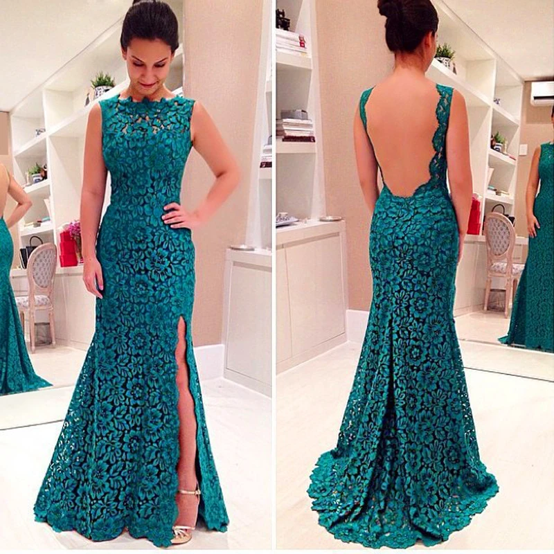 Robe de soiree, длинное кружевное платье для вечеринки, выпускного вечера, сексуальное, без спинки, для банкета, на заказ, макси, женское, официальное, вечернее платье, платья для матери невесты