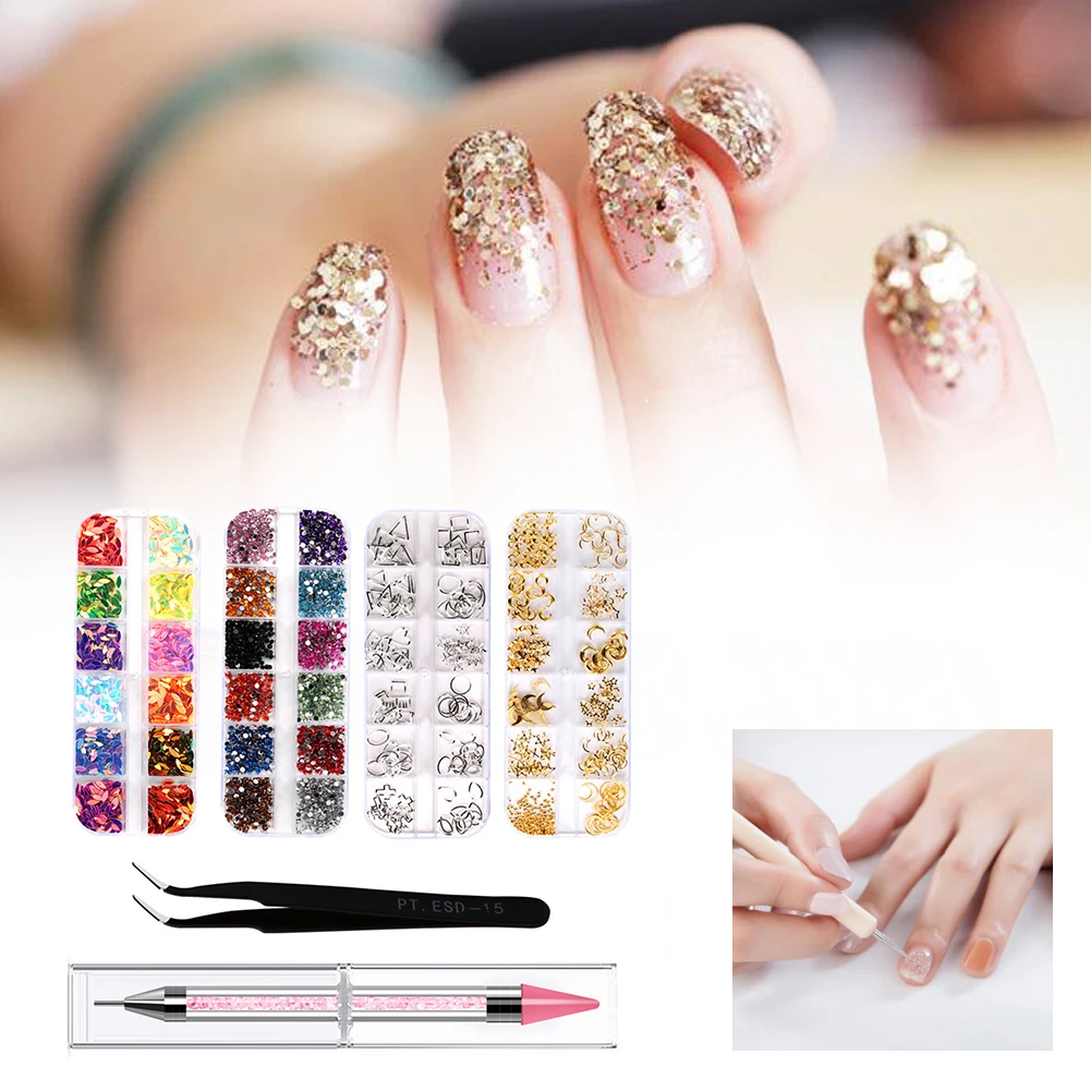 Точечная Ручка DIY Дизайн 3D Украшение Искусство pick Up Пинцет pick er домашний салон Красочный Макияж глаз талисманы Стразы для ногтей набор