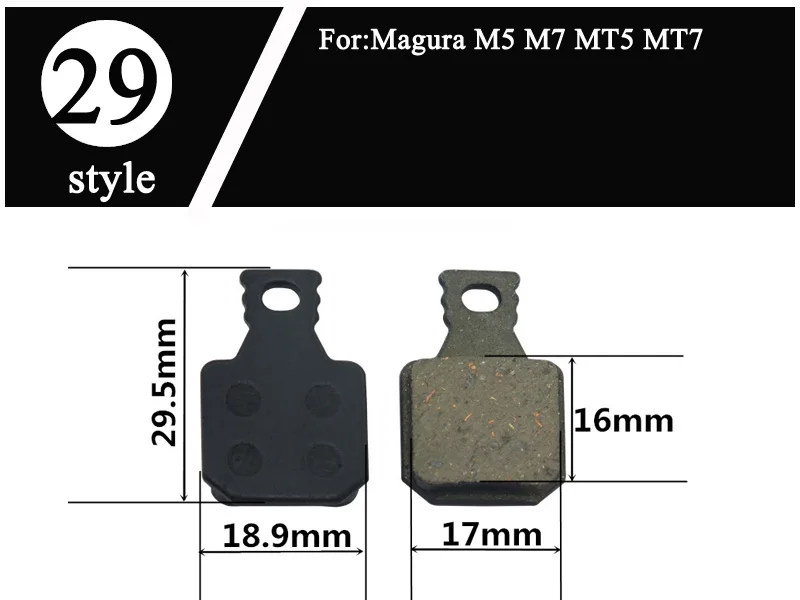 Style 29 2pair 2 пары велосипедных дисковых тормозных колодок для Shimano M355 M810 M755 Hayes Avid E1 E7 BB7 J3 код R2011- Tektro Magura Formula ZOOM - Цвет: Style 29 2pair