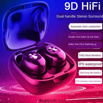 

TWS Bluetooth 5.0 Earphones 2200mAh Charging Box Wireless 9D Stereo Sports Waterproof Earbuds Headsets With Microphone