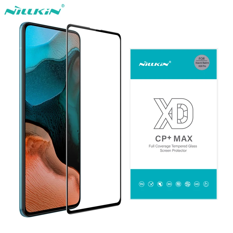 For Xiaomi Poco F2 Pro Tempered Glass Nillkin XD CP+MAX Full Coverage Screen Protector Glass Film For Redmi K30 Pro K30 Ultra