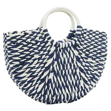 Женская сумочка из ротанга, летняя пляжная сумка с верхней ручкой, ручная сумка, сумка-шоппер, корзина