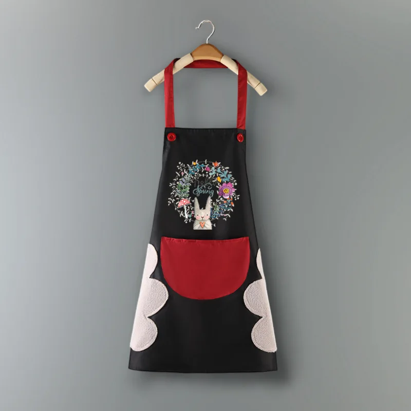 Apron For Women Easter Series Printing Pinafore Kitchen Supplies Kitchen Tools Home Renovation Fashion Creative Rabbit Fun Apron
