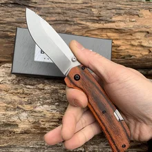 New Butterfly 15060 Hunting knife 9CR14MoV Blade fine color wood Handle outdoor Tactical EDC tool