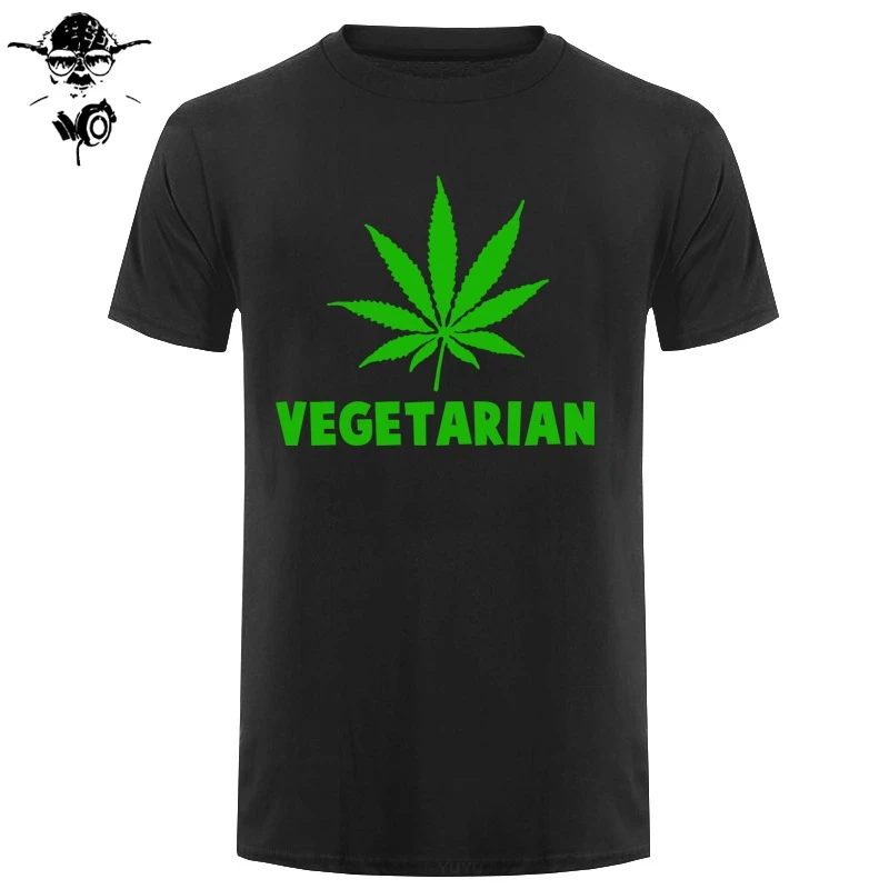 Vegan Vegetarian Weed Подарочная футболка для мужчин и женщин с животным принтом Эффектная
