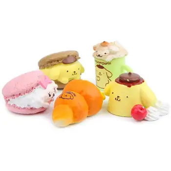 

1pc New Cute Japanese Gourmet Version Pom Pom Purin PVC Figures Toys DIY Micro Garden Landscape Decor Props for Kids Gift