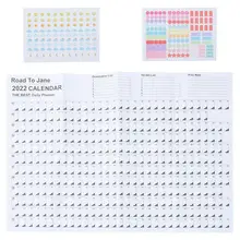 

1 Set 2022 Wall Calendar Practical Note-taking Hanging Planner Calendar (Assorted Color)