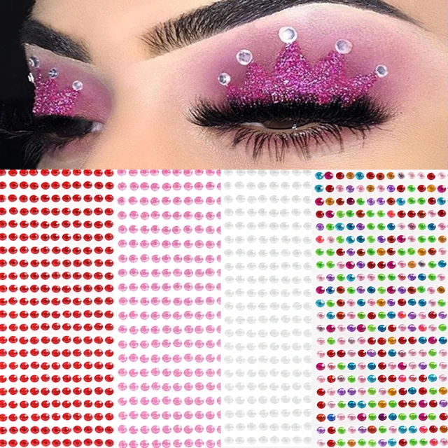 2 Sheets Various Sizes 3d Simulated Diamond Gemstone Stickers For Eyes And  Face Decoration, Diy Music Festival Y2k Makeup Party, Rhinestone Stickers