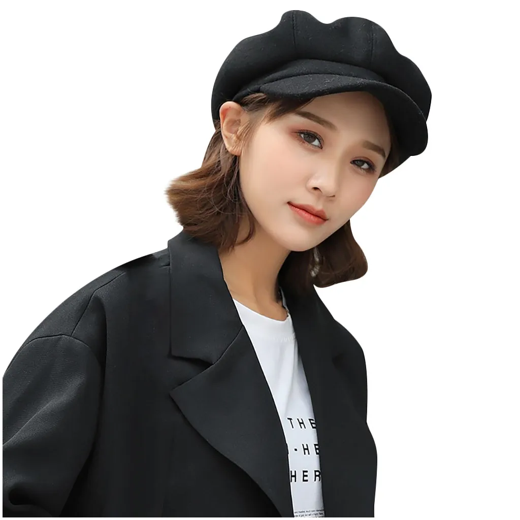 Женская шапка осень и зима теплая casquette Мода gorros mujer invierno шерсть берет живописца купол тренд шляпа капот femme hiver