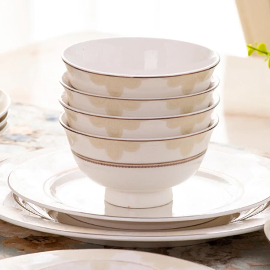 60 Heads Jingdezhen Ceramics Dishes Set Household combination European ceramic tableware tablewar dish set Chinese dish set