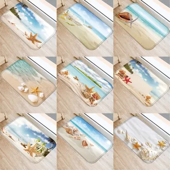 

Coast Beach Non-slip Mat Can Diy Custom Made Picture LOGO Home Kitchen Bathroom Carpet Clean Room Rug Doormat E0658